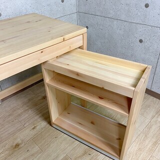 3*68 無印良品 学習机セット パイン材 MUJI 学習机 チェア サイド