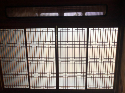 格安！値下げ昭和レトロ和モダンな格子ガラス戸