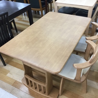 関家具　ベンチダイニング4点セット　ナチュラル×ホワイト　【トレファク岸和田店】