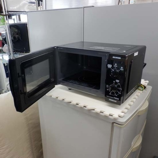 電子レンジ 2017年製 アイリスオーヤマ IMB-F183-5 IRIS OHYAMA 黒 ブラック あたため専用 ペイペイ対応 札