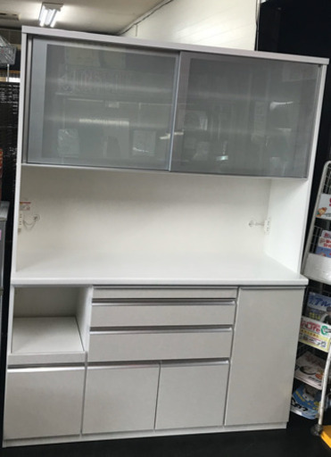 大きめ白物食器棚(松田家具)【美品】