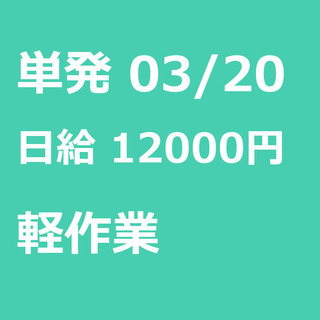 【急募】 03月20日/単発/日払い/習志野市:未経験大歓迎！サ...