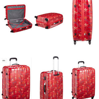 キャリーケース ミッキーマウス ミニーマウス 赤 レッド ディズニー 旅行の画像