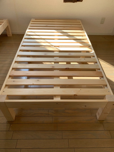 美品☆天然無垢のスノコベッド（シングル）