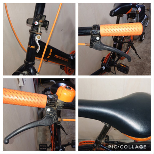 y758☆　折り畳み自転車　オフロードコレクション　オレンジ　20インチ
