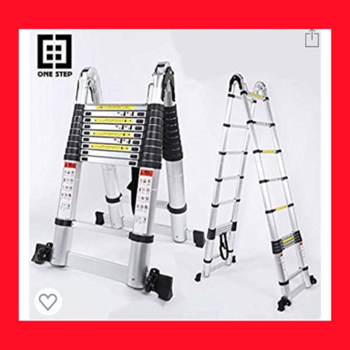 【新品】伸縮はしご 最長2M〜6.2M 耐荷重150kg スーパーラダー コンパクトアルミ 梯子 (3.1M＋3.1M)