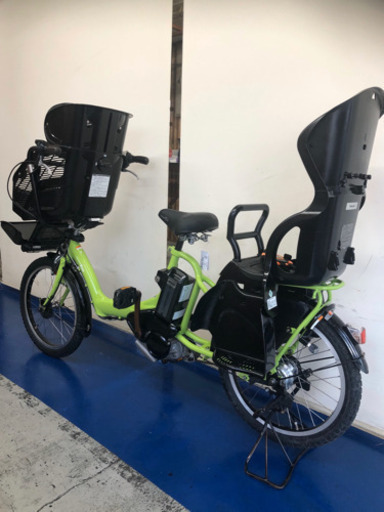 ヤマハ  パスキッスミニ　20インチ　3人乗り 8.7ah  黄緑　電動自転車