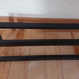 おしゃれなスリッパ立て　スチール黒つやあり　新生活の画像