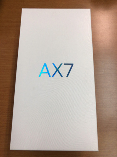 【美品・初期化済・消毒済】 OPPO AX7 ブルー (保護ガラス・手帳型ケース付)