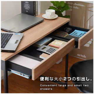 〈新品未使用〉〈組立済〉〈カフェ風パソコンデスク〉の画像