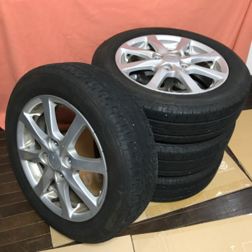 値下げ‼️135-1ブリヂストン155/65R14ダイハツ純正アルミホイール付4本セット14×4.5J +45 BRIDGESTONE NEXTRY