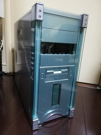 ◆ ATX ミドルタワー PC ケース ◇ シルバー×クリアパネル / モダン デザイン ◆ 検 / ウインドウズ windows 自作 パソコン
