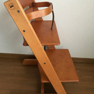 中古品　ベビーガードつきSTOKKE ストッケ TRIPP TRAPP トリップトラップ 子供椅子 ベビーチェアの画像