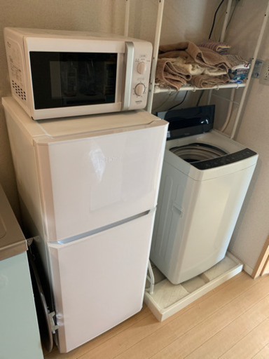 【受け渡し予定者決定いたしました】新生活3点セット！電子レンジ、冷蔵庫、洗濯機