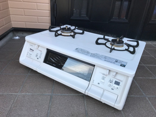 パロマ ガステーブル 水無し両面焼き 59cm 都市ガス(12A13A) 左強火 ナチュラルホワイト IC-365WHA-L