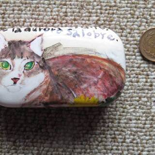 中古・マンハッタナーズの小物入れ　猫好きな方に