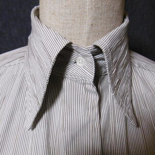 ストライプしわ加工シャツの画像