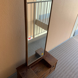 差し上げます☆木製レトロ鏡台☆