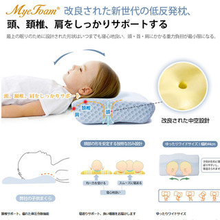 新品★子供 まくら 5~12歳 100%綿カバー付　防ダニ 汗と...