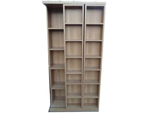 55 家具・インテリア 【ニトリ】Wスライド本棚(ブラウン)