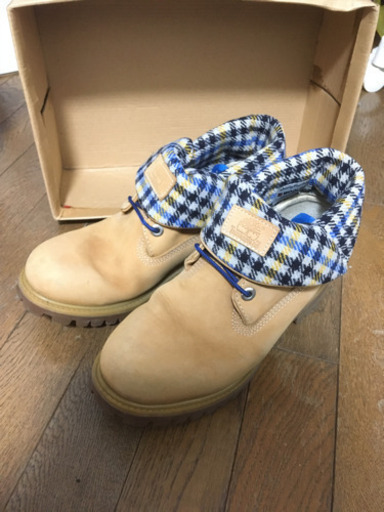 【最終値下げ】25～26.5 ティンバーランド ウールリッチ イエロー 青チェック