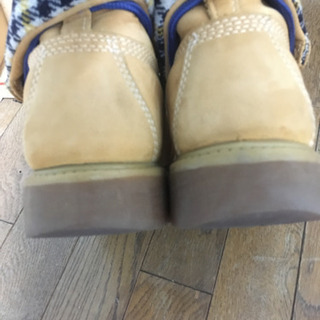 【最終値下げ】25～26.5 ティンバーランド ウールリッチ イエロー 青チェックの画像
