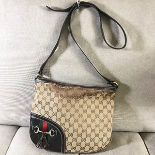 GUCCI グッチ GGキャンバス シェリーライン 斜めがけショ...