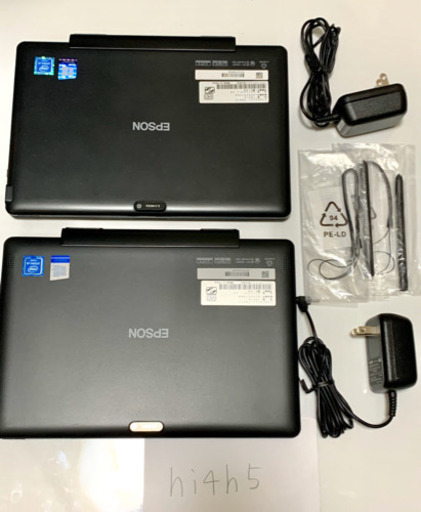 中古 EPSON タブレットPC 2台セット Endeavor TN21E キーボード、AC、未使用ペン付属　10.1型 /Win10/Atom x5-Z8350　1.44GHz/2GB/128GBSSD