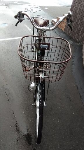《商談中》《市内配達料無料》《防犯登録料込み》中古車シティサイクル　26インチ　ブラウン　６段切り替え　オートライト