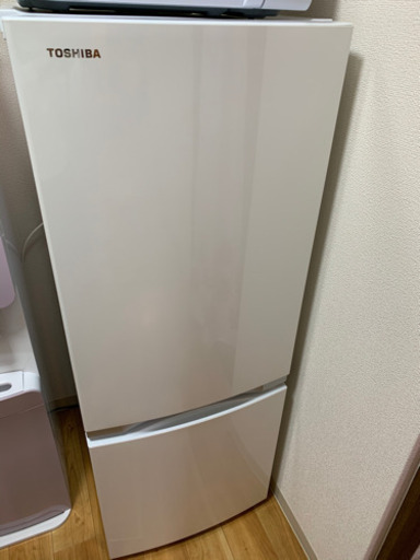 東芝　1〜2人用　冷蔵庫　2019年製　GR-P15BS(W)譲ります