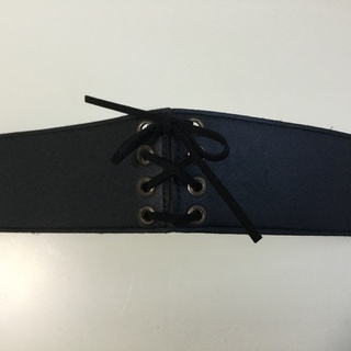 ハイウエスト黒ベルト、リボン、後ろゴム調整、used ◆４３◆お...