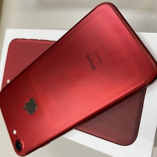 iPhone7 red 128G au 付属品有り 禁煙 純正バッテリー交換ずみの画像