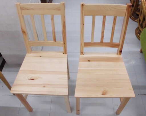 2人掛け ダイニングセット 木製 幅75cm×奥75cm×高さ73.5cm イス テーブル 苫小牧西店