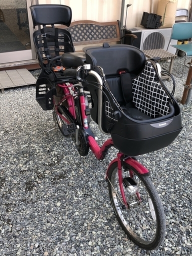 中古 パナソニック ギュットミニ 前後子供乗せ付き