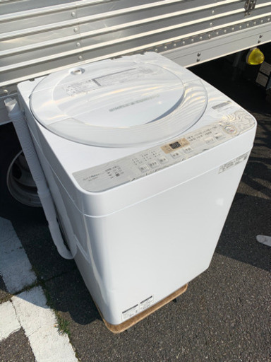 中古 6.0Kg 2019年製　シャープ ES-GE6C 全自動洗濯機