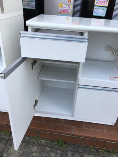 古賀家具 アーバンStyle キッチンボード カウンター キャスター付き 