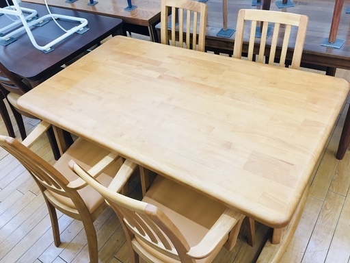 【トレファク鶴ヶ島店】筑波産商 ダイニング5点セット