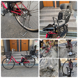 簡易整備済み❣️電動アシスト自転車 子供乗せ 通学 通勤 買い物 