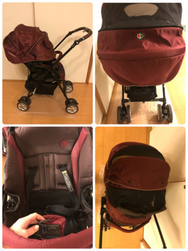【値下げしました⭐︎】1ヶ月から3歳まで使えるアルファロメオベビーカーAB型
