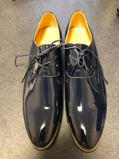 ウェディング シューズ   紺色  新郎用
