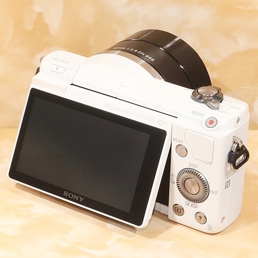 ★自撮り＆スマホ転送＆新品SDカード★ソニー α5000 単焦点レンズセット