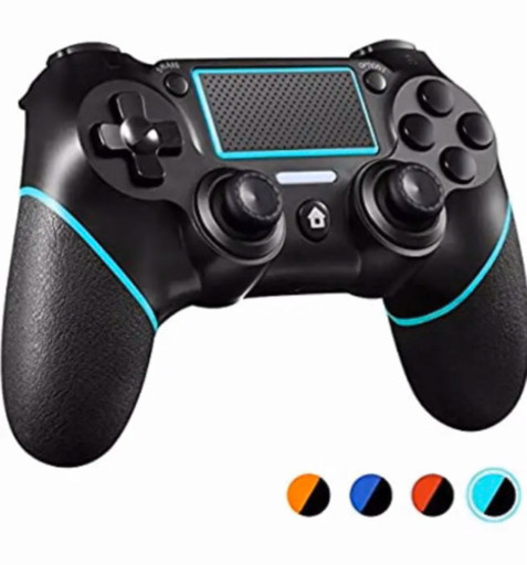 新品 PS4コントローラー DualShock 4 プレイステーション4 / Pro / Slim / PCおよびモーションモーターとオーディオ機能、ミニLEDインジケーター、USBケーブル、滑り止め付きラップトップ用ワイヤレスゲームパッド