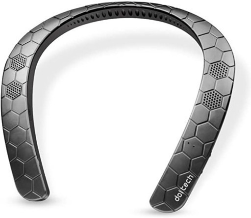 ネックスピーカー 肩掛け 首掛け  bluetooth ワイヤレススピーカー Doltech マイク内蔵/3Dステレオ/ハンスフリー/12時間連続再生/IPX4防水 ウェアラブル ネックバンドスピーカー（ブラック）