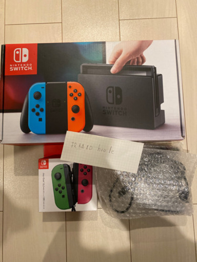 商談成立　任天堂スイッチ　コントローラー〔ネオングリーン、ピンク〕コントローラー充電器　セット