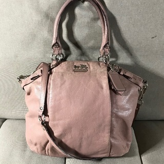 COACH コーチ ライトパープルレザー 2wayショルダーバッグ