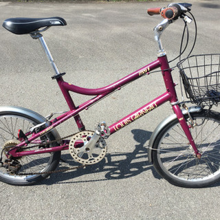 【東京近郊受渡し希望】ルイガノ MV-1ミニベロ カゴ付 7段階変速410サイズ ルイガノ MV1 ミニベロ 小径車 スポーツ自転車 通勤通学 ライト付き