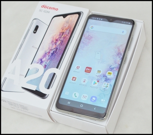 未使用 SIMロック解除済 SC-02M Galaxy A20 ギャラクシー ホワイト ドコモ 〇判定 docomo 本体