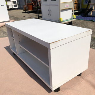無料！！シンプルコンパクトなキャスター付きテレビ台🌟お部屋が明るく見える白い家具🌟79×35×37㎝の画像