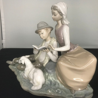 【愛品倶楽部柏店】LLADRO リヤドロ　読書の時間　フィギュリン　廃盤品の画像