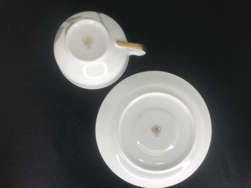 【店舗同時販売中｜値下げしました！】大倉陶園　金蝕バラシリーズ　カップ&ソーサー6客set　問合わせ番号：102-023292-002
